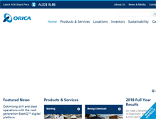 Tablet Screenshot of orica.com